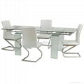 Export extensionglass dining table,dining sets 1