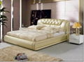 leather bed,bed,double bed,modern bedroom furniture C1080 5