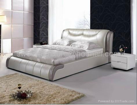 Modern leather bed,Bedroom Furniture 2