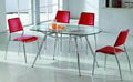 offer stackable dining metal chairs in PU