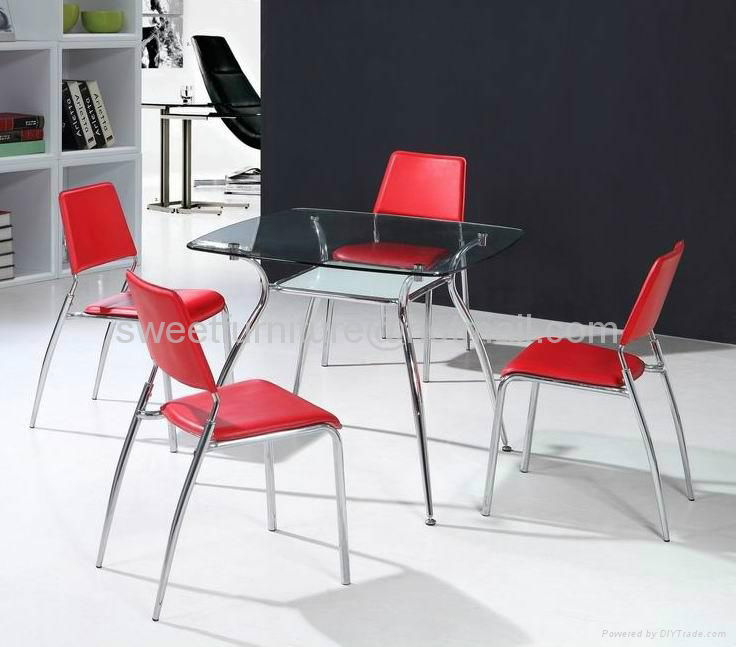 offer stackable dining metal chairs in PU 4