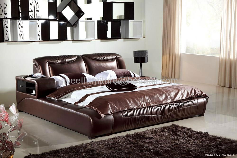 bed in leather