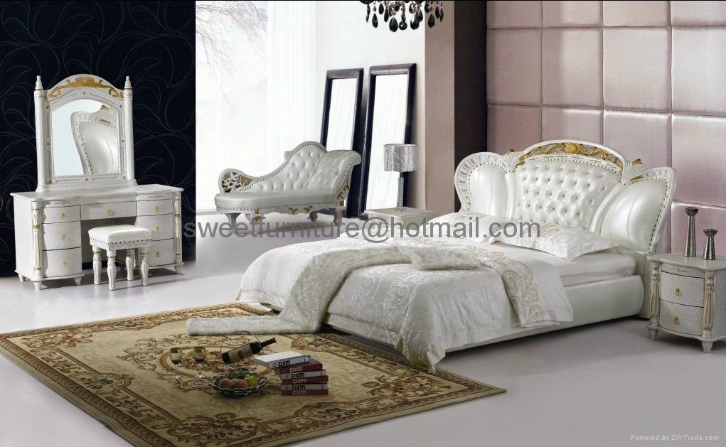 Bed,leather bed,Bedroom Sets,bedroom furniture C1008
