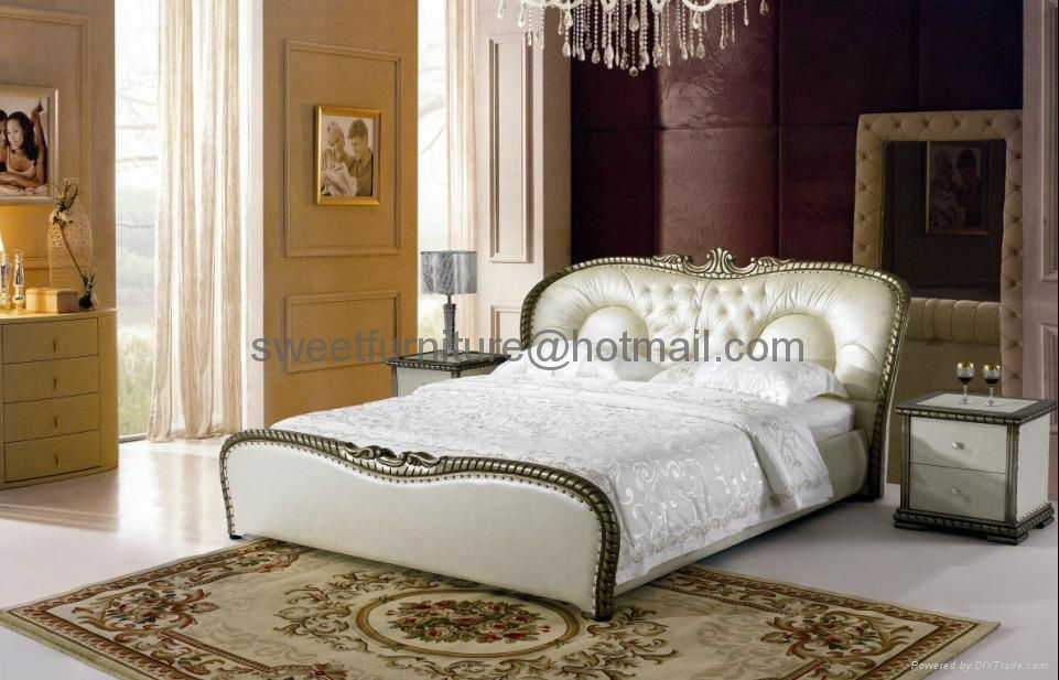 Bed,leather bed,Bedroom Sets,bedroom furniture C1008 5