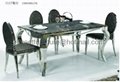 manufacture sell stainless steel furniture,steel table,steel chair,Marble table