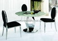 offer dining table or dining sets in man-made marble and stainless steel