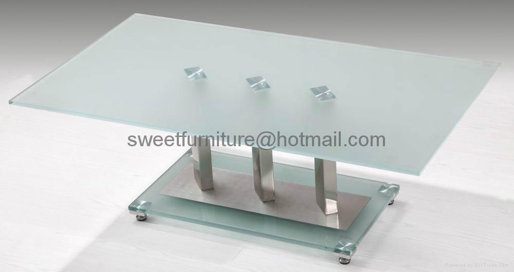 steel and glass table