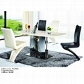 Offer dining sets marble,steel dining table ,pu dining chair
