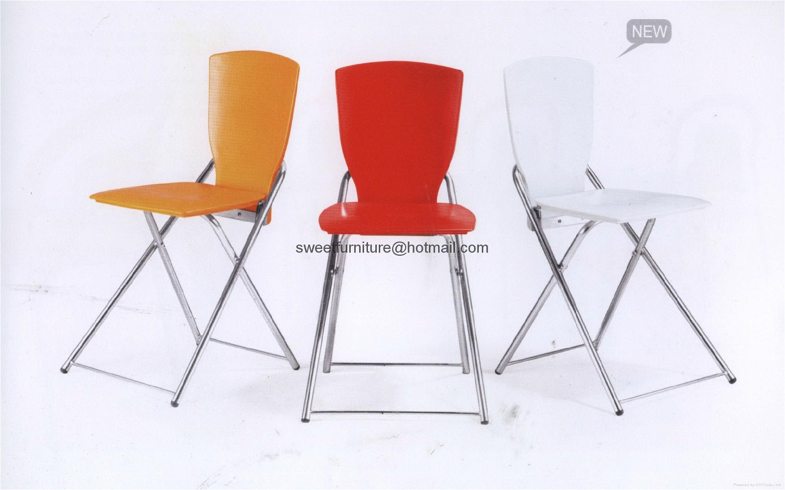 直销餐厅金属折叠椅子 ABS折叠接待椅