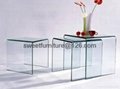 D-33 bend glass table sets