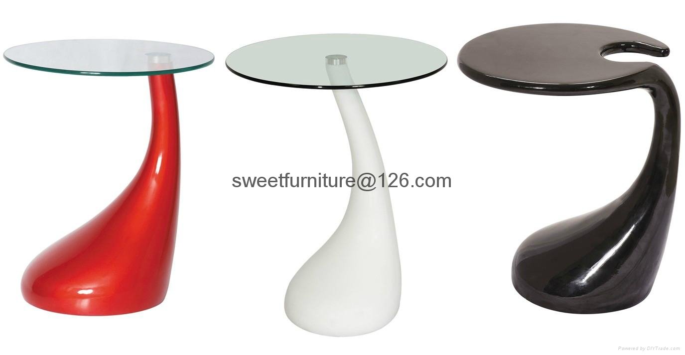 offer oval ABS glass table,Fiber Glass coffee table 3