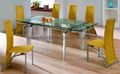 supply extension glass table,dining sets,dining table,table and chair