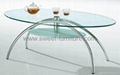 sell modern tea table,glass table,Oval glass coffee table