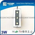 3W outdoor waterproof led square shape