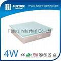 Shenzhen manufacturer IP67 200x200 mm 4W glass shelf paving brick light 