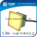 Waterproof IP67 12V outdoor recessed 100x100mm Glass Block Type led glass brick 