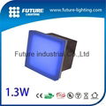 Waterproof IP67 12V outdoor recessed 100x100mm Glass Block Type led glass brick 