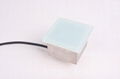 Outdoor 1.3W RGB color changing glass Stainless steel 24v led brick light