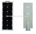 Outdoor integrated led street lamp 30w monocrystalline all in one solar led 