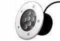 Outdoor underground lamp 9W for stairs fitting in-ground ip67 waterproof 