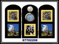 Wood Table Screen Photo Frame with Clock 5