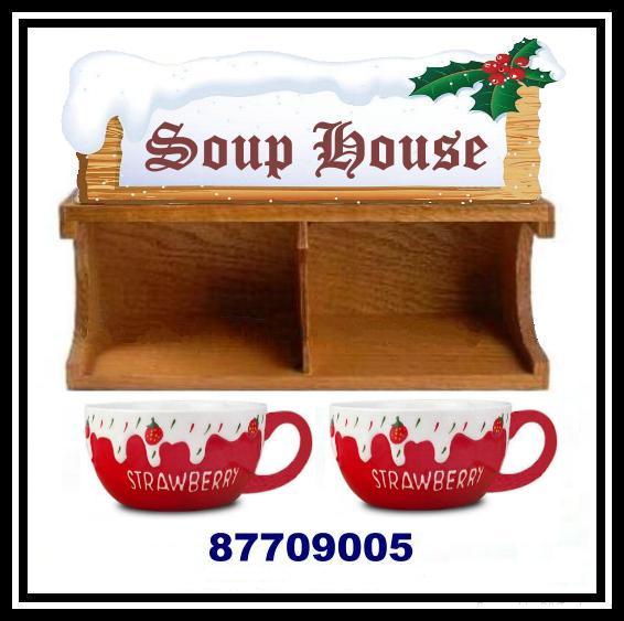 Wood Christmas Coffee House Rack