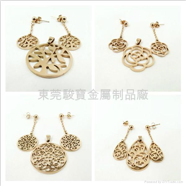 latest designs rose gold jewelry sets