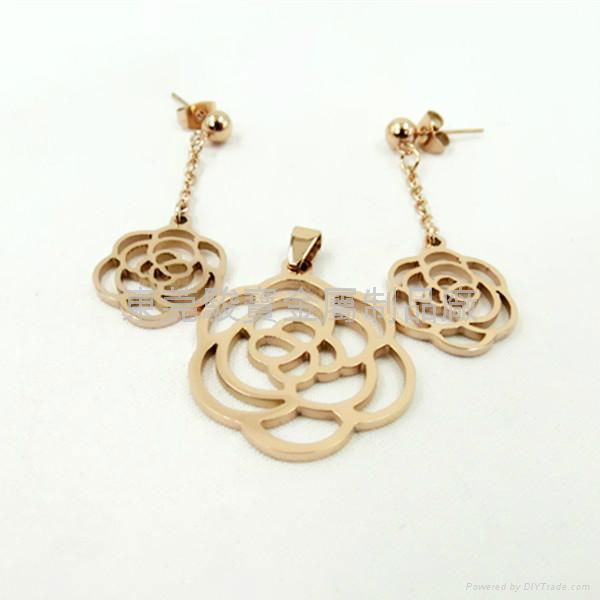 latest designs rose gold jewelry sets 5