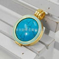 Fashion Gold stainless steel pendant and BlueTurquoise pendant 2