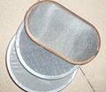 Stainless steel mesh disc wrapped with metal sheet 2