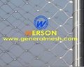 stainless steel wire rope mesh ,stainless inox line cable mesh,s.s ferrule mesh 