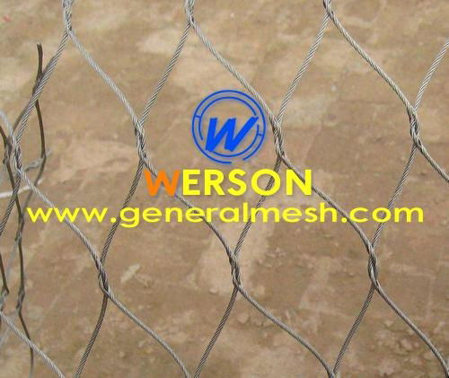 stainless steel wire rope mesh ,stainless inox line cable mesh,s.s ferrule mesh  4