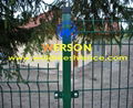 werson PVC coated weld mesh panel fence with bending-RAL 6005 