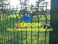 werson PVC coated weld mesh panel fence with bending-RAL 6005 