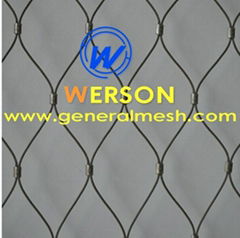 animal enclosure net , Zoo mesh cage,stainless inox line cable mesh