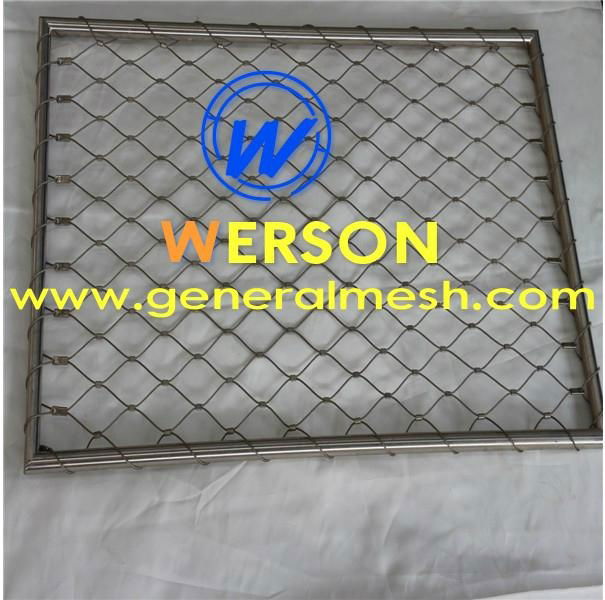 animal enclosure net , Zoo mesh cage,stainless inox line cable mesh 2
