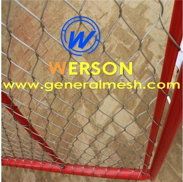 animal enclosure net , Zoo mesh cage,stainless inox line cable mesh 4