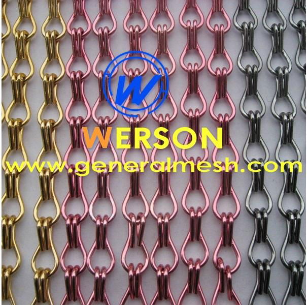 aluminium chain curtains ,aluminium fly screen for door,window ,wall decoration 