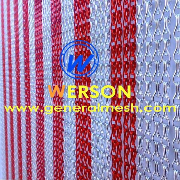  aluminium chain curtains ,aluminium fly screen,metal chain curtain，Anodizing Aluminum Chain Fly Screen