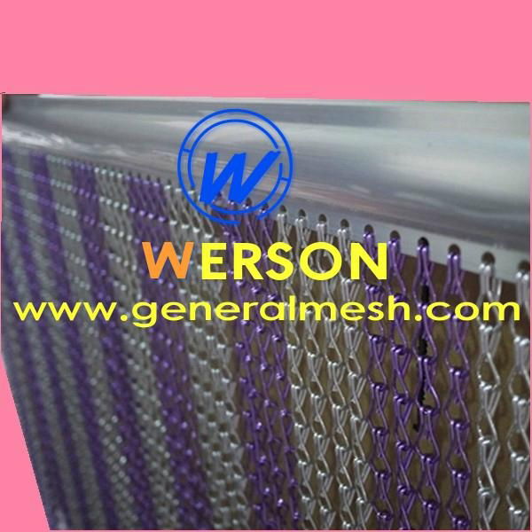 decorative aluminium chain curtain screen，Aluminium chain link curtain