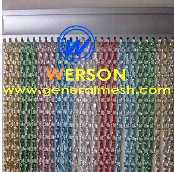 decorative aluminium chain curtain screen，Aluminium chain link curtain