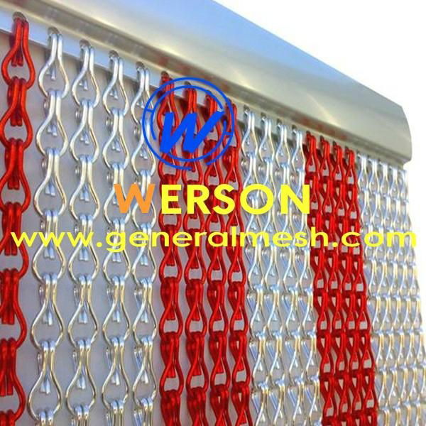 decorative aluminium chain curtain screen，Aluminium chain link curtain