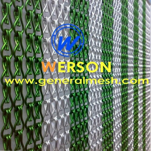 metal chain curtain，Anodizing Aluminum Chain Fly Screen