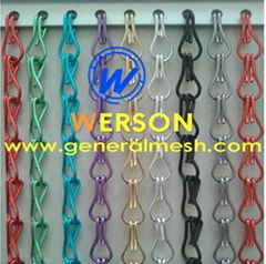 decorative aluminium chain curtain screen，Aluminium chain link curtain