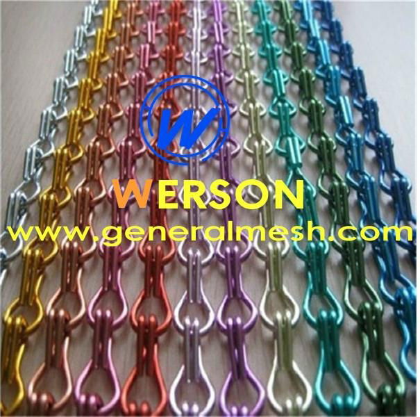 Anodized Fly Door Chain Curtains，Aluminum Decorative Door Curtain