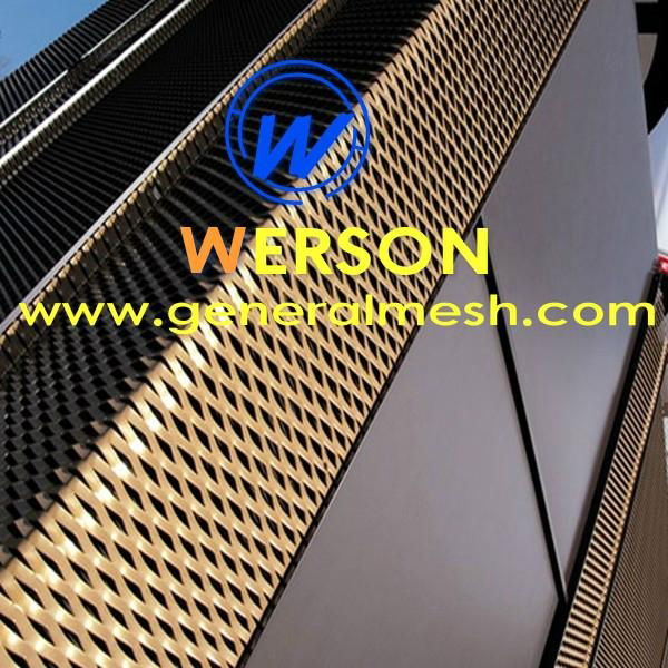 aluminium expanded metal mesh facade cladding,architectural external cladding  