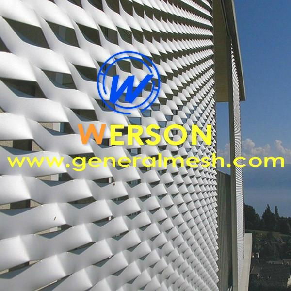 aluminum expanded metal mesh wall cladding,Sun screen panel,Solar Shading panel