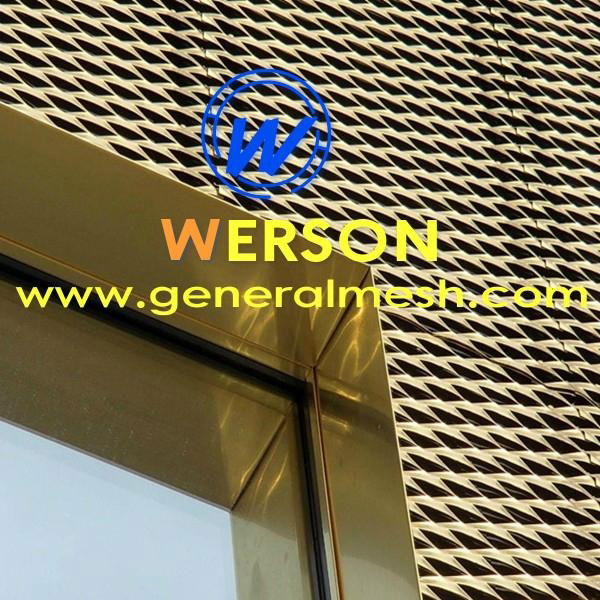 aluminum expanded metal mesh wall cladding,Sun screen panel,Solar Shading panel