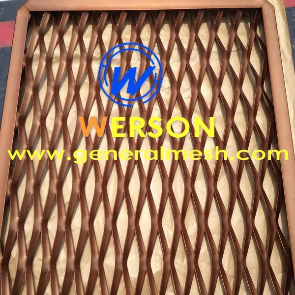 Expanded metal mesh exterior wall panel, Aluminum expanded metal facade