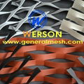 Expanded metal mesh exterior wall panel, Aluminum expanded metal facade